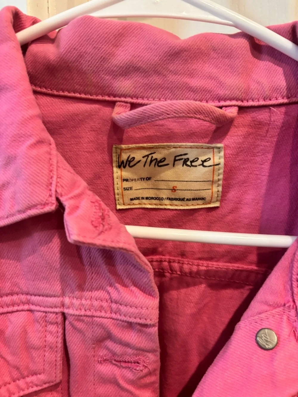 Free people pink denim jacket - Picture 2 of 4